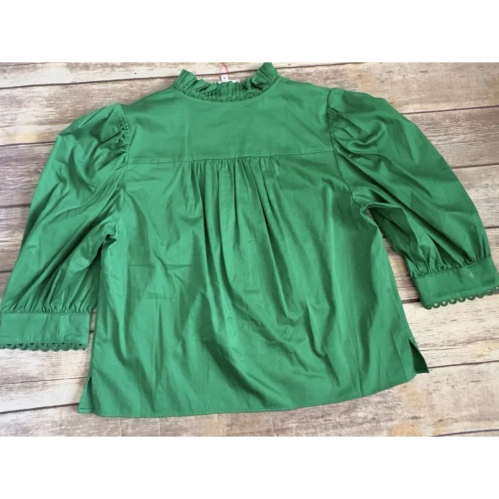 NWT Alden Adair - Blake Top emerald M - Picture 5 of 7